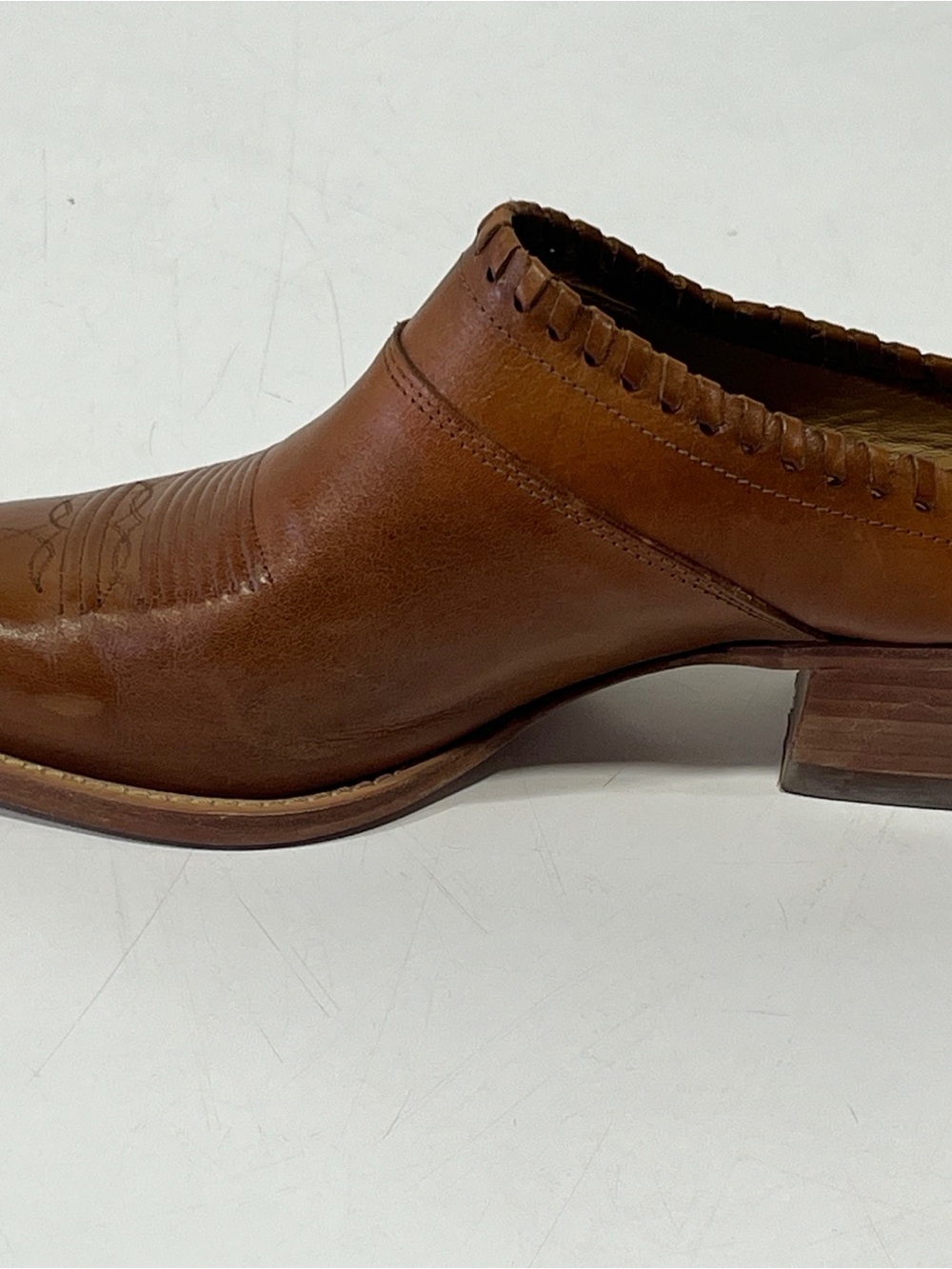 Brown Leather Slip-On Mules - Picture 13 of 15